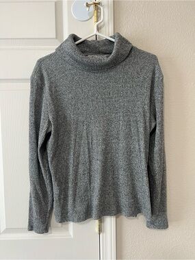C&A Gray Ribbed Turtleneck Sweater Women’s EU Medium